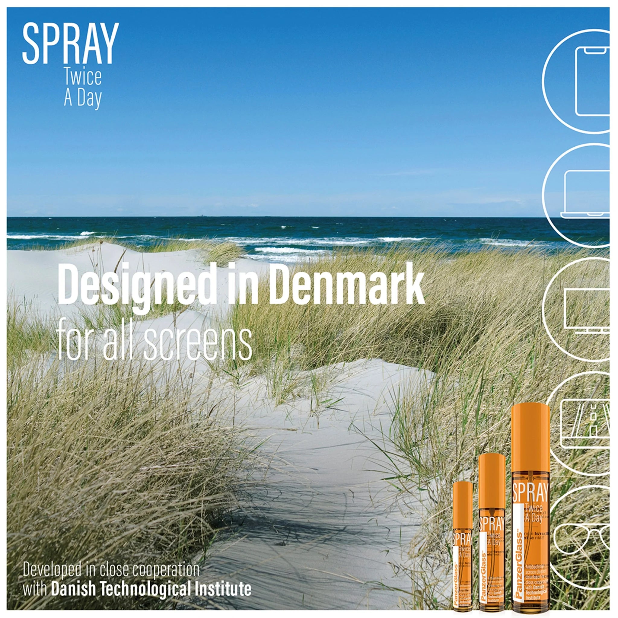 PanzerGlass™ SPRAY TWICE A DAY 8 ML